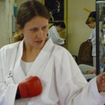 Fabienne unterrichtet Kumite